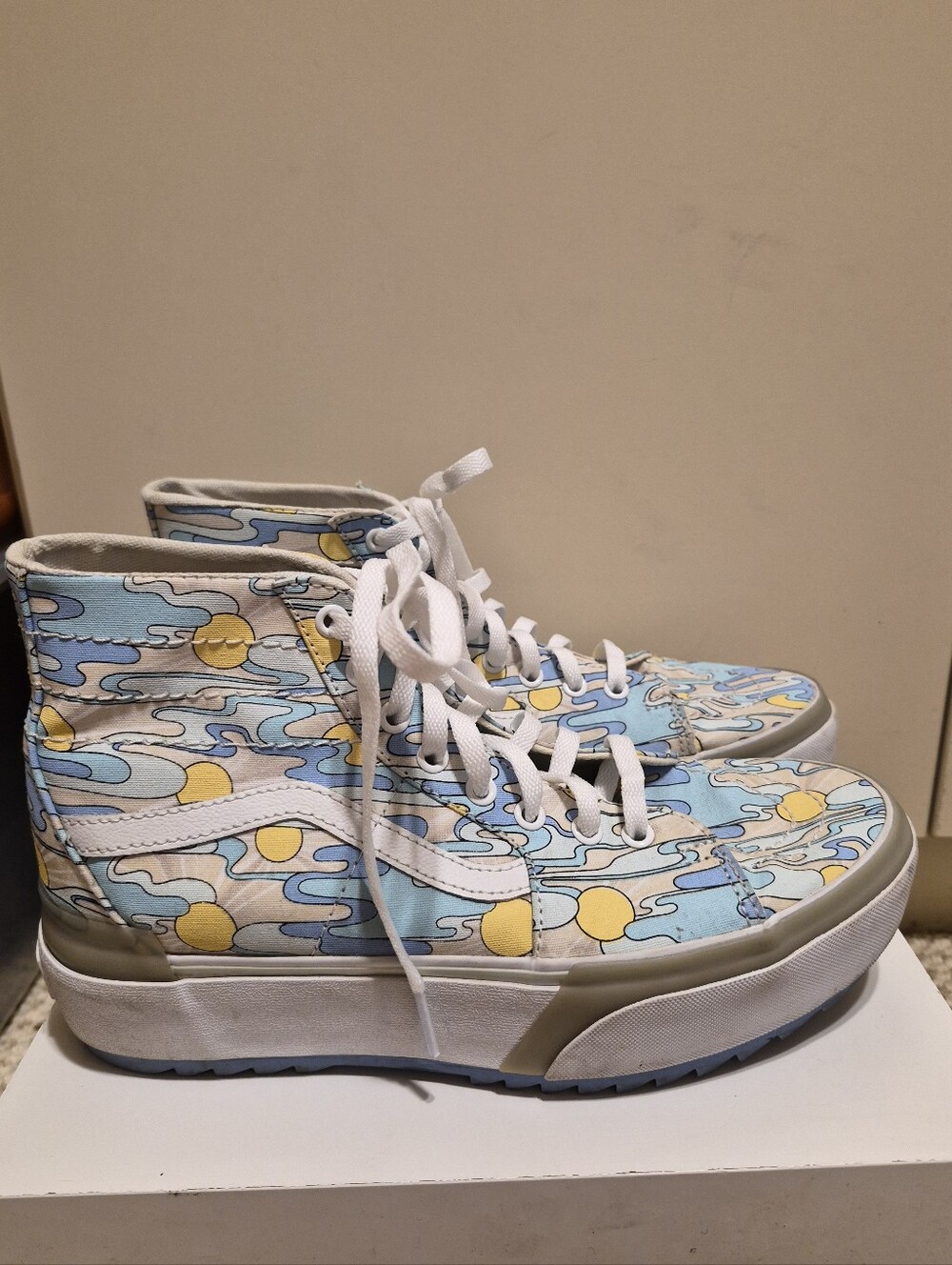 Vans Sk8-Hi "UV Ink Sunwaves" Platform Sneakers Women's Sz. 10 Men's 8.5 /EU 41